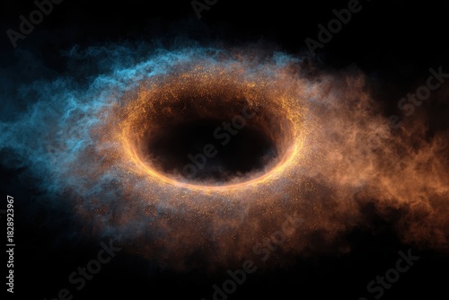 Cosmic Eye - Nebulas Gaze into the Void, a Black Holes Fiery Embrace.