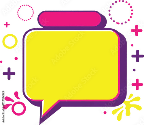 modern empty speech bubble chat box