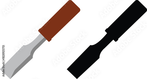 chisel vector icon silhouette