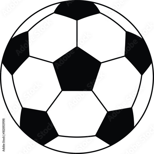 Classic black and white soccer ball isolated icon symbol design