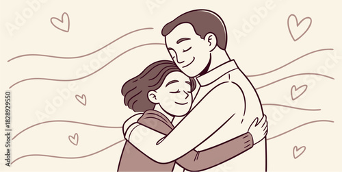 Heartwarming embrace of a father and daughter, sharing a tender moment filled with love and connection, perfect for family and relationships themes