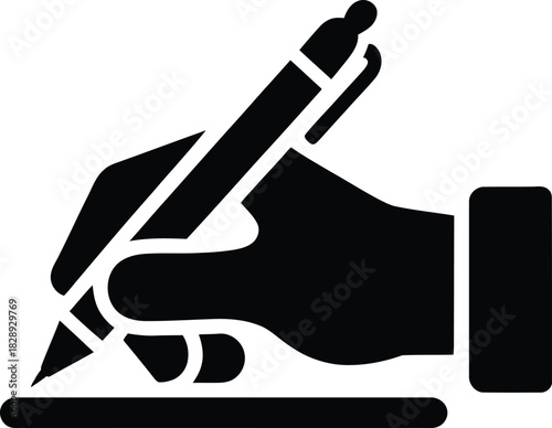 Hand writing with pen icon vector illustration for creative design