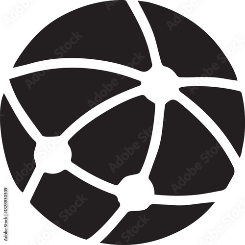 abstract black and white vector illustration of a circle