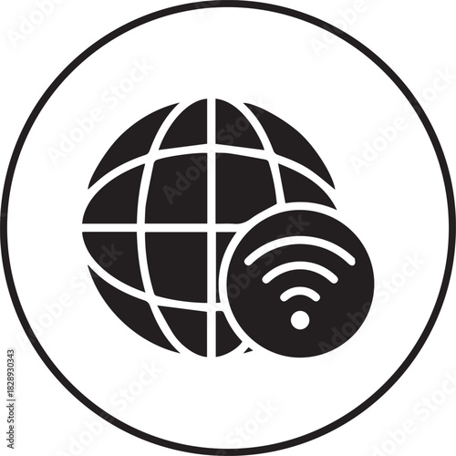 global icon on internet button