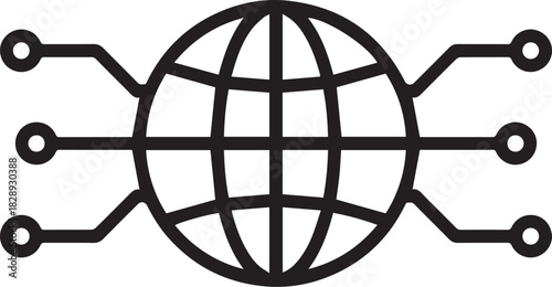 vector illustration of internet