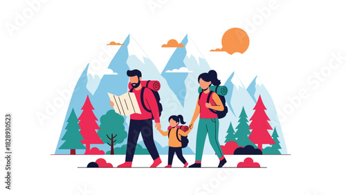 Family enjoying a boat canoe ride during summer holiday travel. Ideal for adventure, outdoor lifestyle, marine tourism, and family bonding themes