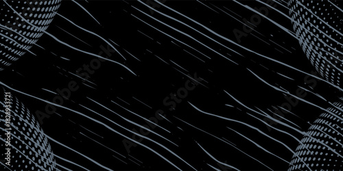 A modern and beautiful abstract vector banner with wavy gray lines. Vector illustration. eps 10