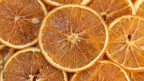 Orange Citrus chips heap, rotation. Healthy and vegan snack ideas