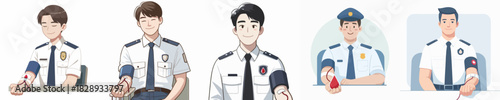 police character vector donating blood