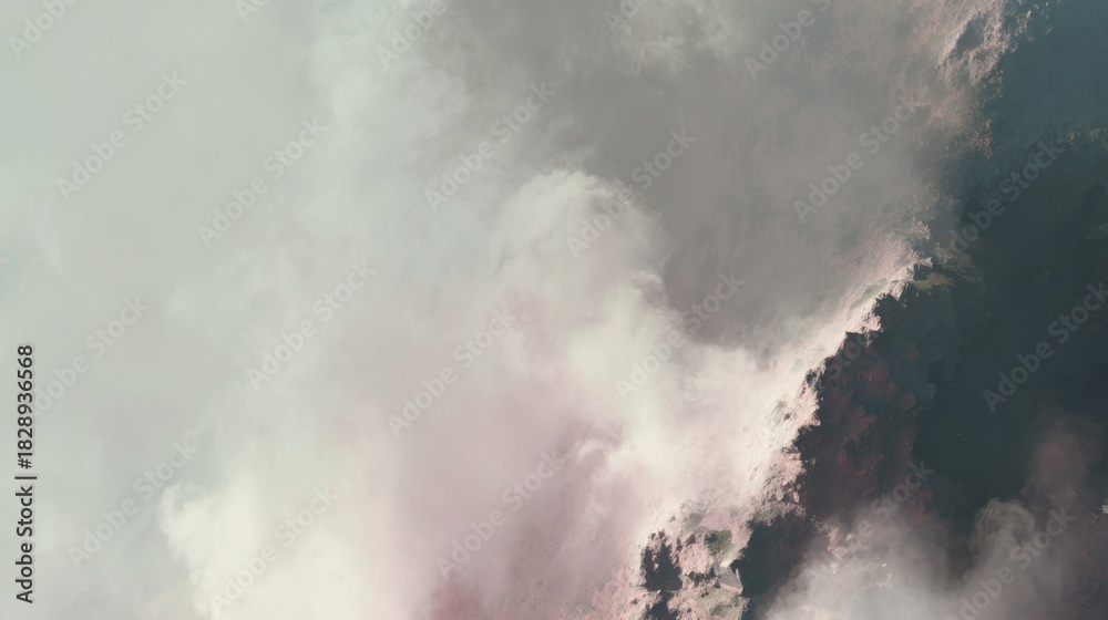 Obraz premium Ethereal Cloud Formation with Soft Hues Captured in an Atmospheric Landscape for Creative and Inspirational Design Projects
