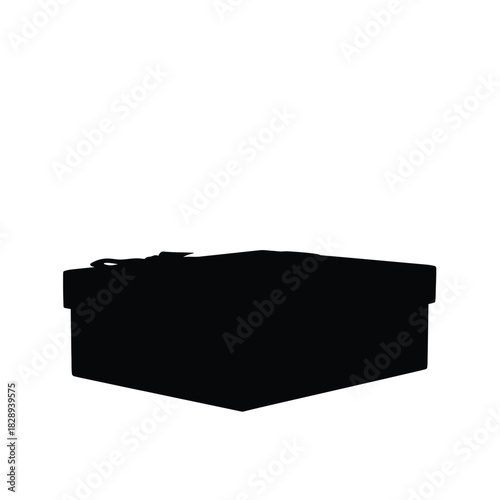Black silhouette of a rectangular box