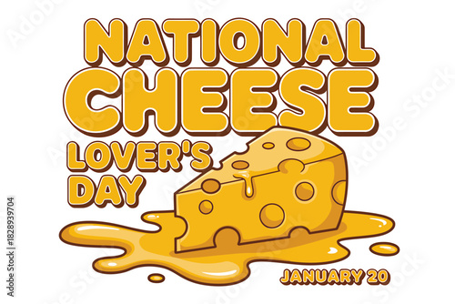 Celebrate national cheese lover's day on january 20 with this melting cheese graphic.
