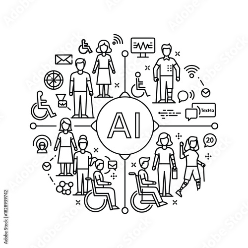 Artificial intelligence for accessibility and inclusion concept