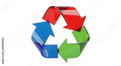 Free Download Title: Colorful Transparent Recycle Symbol 3D Render - Environment, Eco, Sustainability, Green, Earth Concept
 - GFXLoad