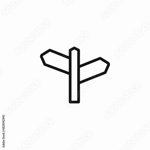 path directions icon sign vector