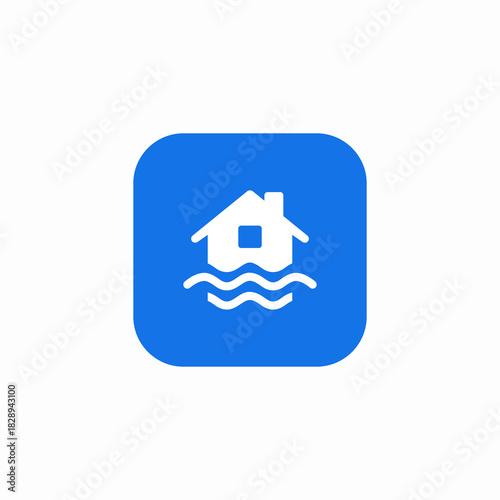 seaside home icon sign vector