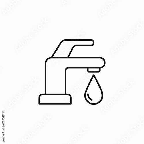 water tap icon sign vector