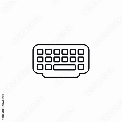wireless keyboard icon sign vector