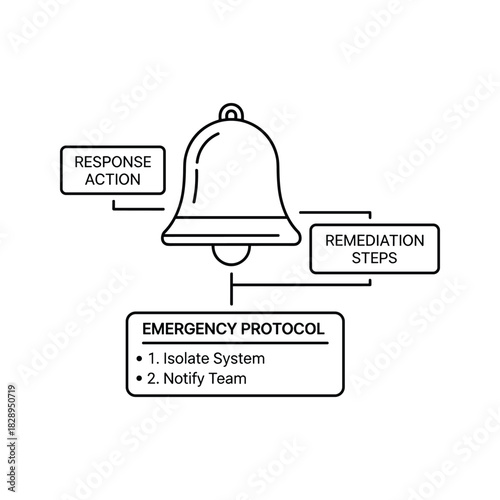 Emergency protocol with alert, response, and remediation steps