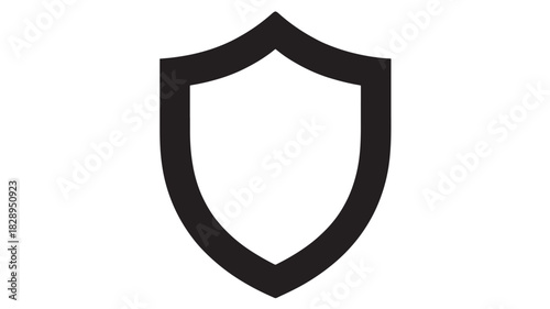 Shield icon simple flat vector design element isolated on white background for security and protection concepts