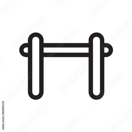 Minimalist parallel bars icon simple line vector illustration isolated on white background for app and web design