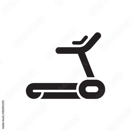Treadmill icon simple flat vector glyph isolated on white background for app and web design