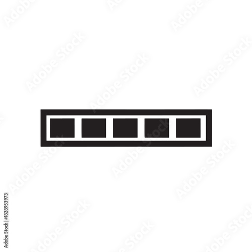 Loading bar vector icon simple flat design element for app and web interface isolated on white background