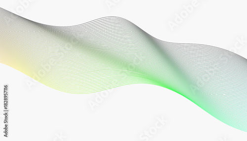 Abstract line wave gradient poster background vector set for social media, cover, banner, flyer, music, ads