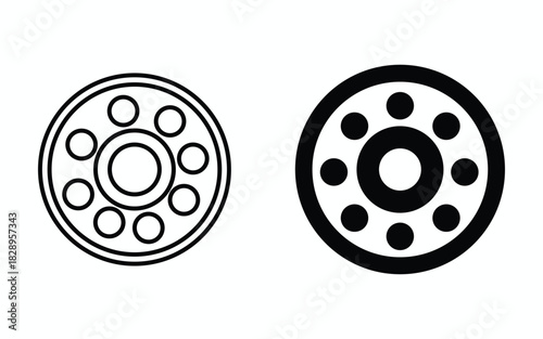 Film reels icon showing circular frames symbolizing cinema production and recording