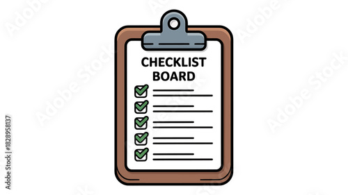 Clipboard checklist board with all items marked as complete icon