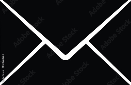 White outline of a closed envelope on a, symbolizing mail, message, communication, and digital correspondence