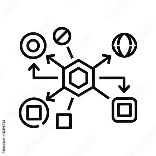 Streamline workflows with this dynamic data flow illustration showing process management and agile project planning for digital transformation success
