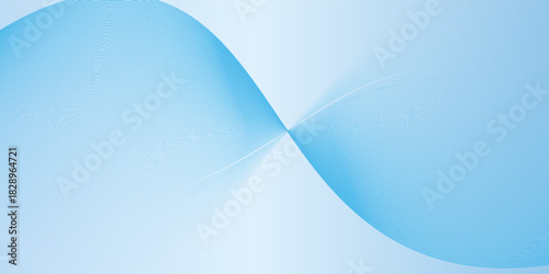 Deep sky blue gradient abstract background with stripes curve line vector image