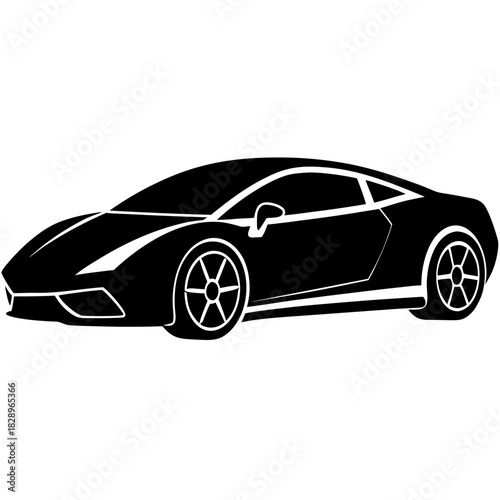 black sports car