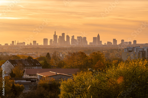 Frankfurt in der Abendsonne