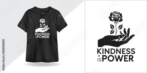 Kindness is Power – Inspirational Quote Typography Design for T-Shirt