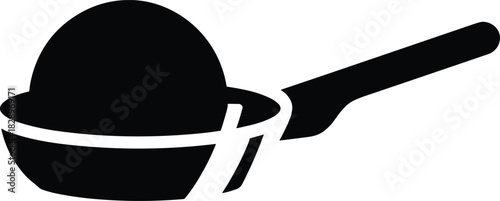 Scoop of Ingredient Icon Vector, Black Glyph Symbol for Portion Control, Measurement, or Food Preparation