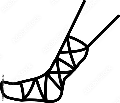 Foot Bandage Line Icon Vector