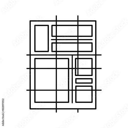 Modern layout grid for professional design projects offering a versatile template for creating brochures, websites, and marketing materials easily