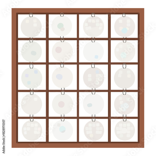 Unique vintage wooden framed calendar with minimalist design and modern flair