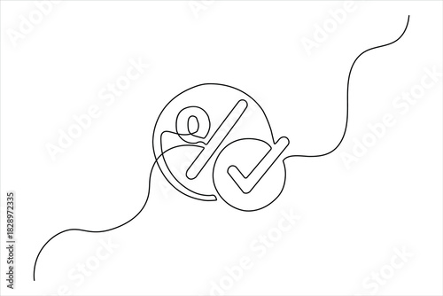 Minimalist line icon for confirmed email