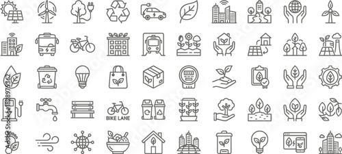 Abstract geometric shapes and lines in vibrant red green blue and yellow isolated on white background