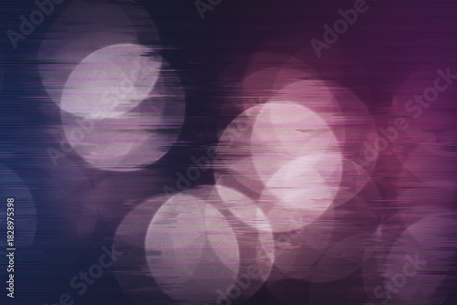 Abstract background with glitch effect and vhs screen on magical lights