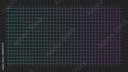 Colorful Grid in Dark Black Background