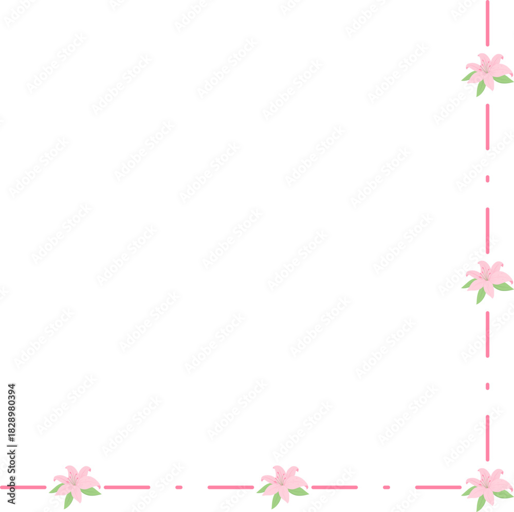 Obraz premium Floral Corner Border Frame