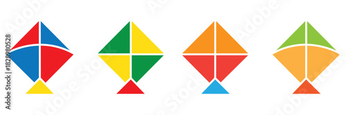 kite line icon. kite sign and symbol. EPS 10