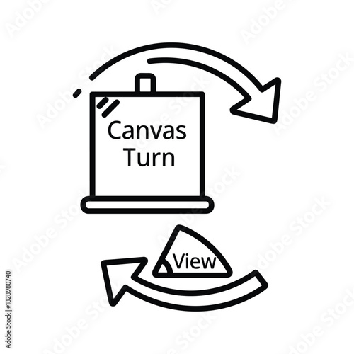 Explore canvas turn and view rotation options for enhanced design flexibility, perfect for app tutorials and interactive interfaces