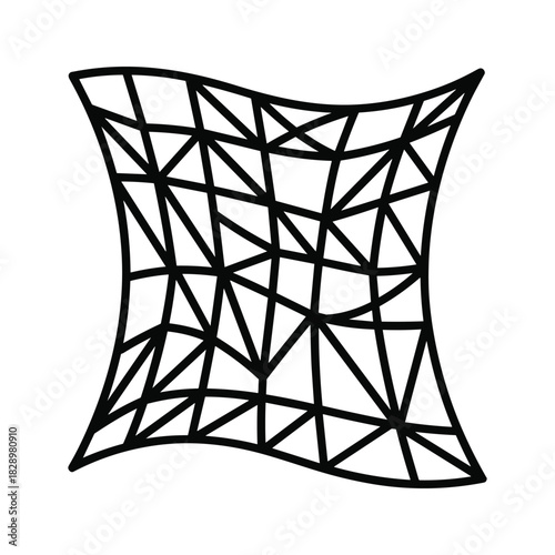 Abstract geometric mesh design creates a modern, dynamic feel for tech, science, or architectural projects needing a unique, eye-catching element