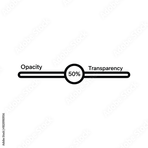 Adjust opacity with a simple slider control for web design and graphic interface elements, providing users clear and intuitive control over transparency