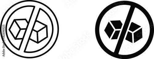 sugar free   icon vector graphic illustration  with white background flat hand made icon fill icon .